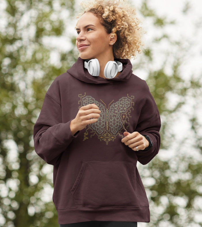 Shipibo Butterfly Hoodie Choice of Colors — Image 5 by Symbolika