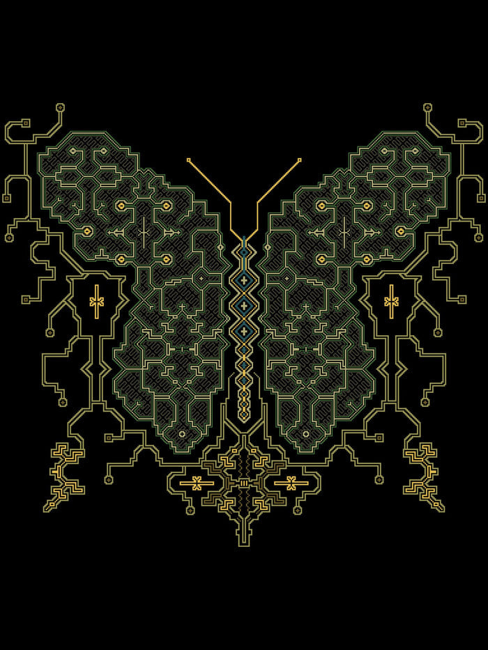 Shipibo Butterfly T-Shirt Choice of Colors — Image 2 by Symbolika