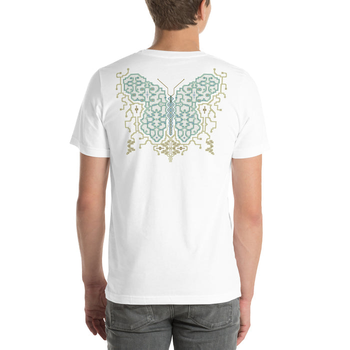 Shipibo Butterfly T-Shirt — visionary art by Symbolika