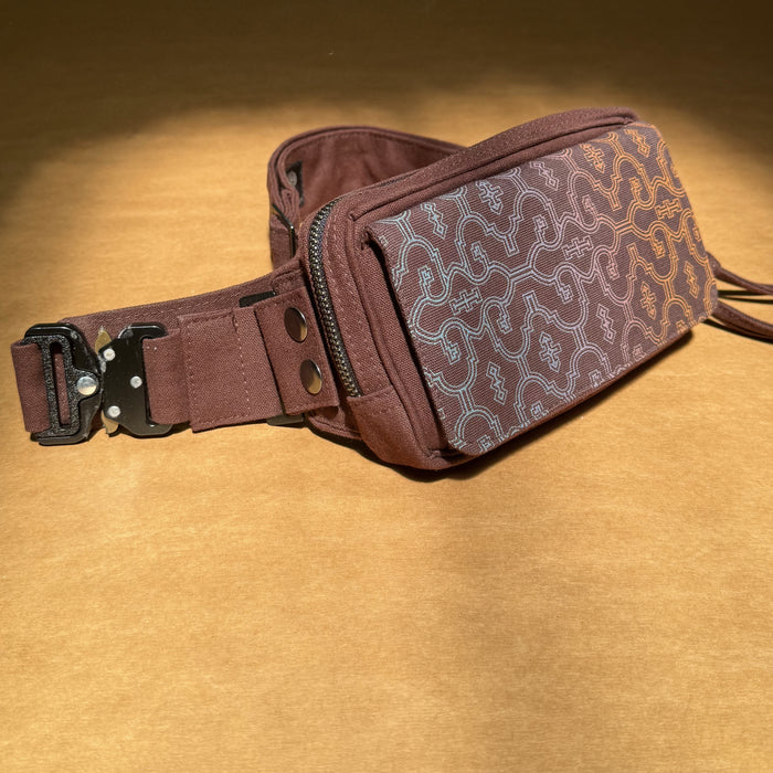 Shipibo Classic Gradient Waist Bag — Magnetic Lid & Tactical Buckle Waist Bag - Front View by Symbolika