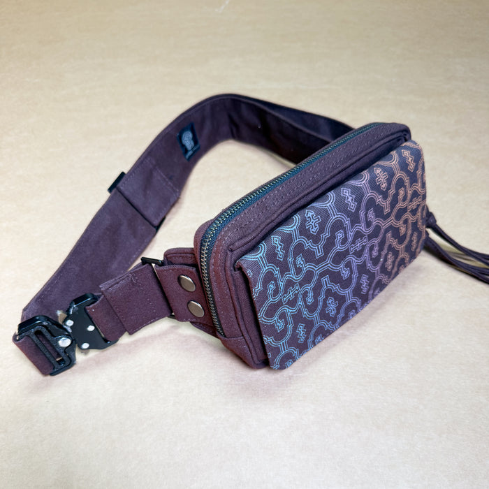 Shipibo Classic Gradient Waist Bag — Magnetic Lid & Tactical Buckle Waist Bag - Back View by Symbolika