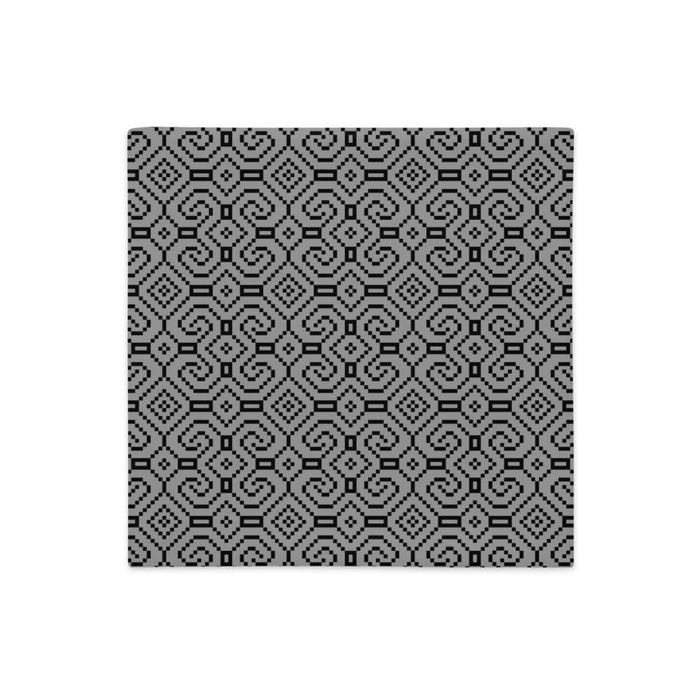 Shipibo - Conibo Cushion - Black on Grey - symbolika