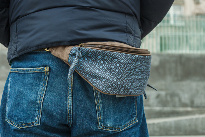 Shipibo-Conibo Lava Grey Fanny Pack - Grey
