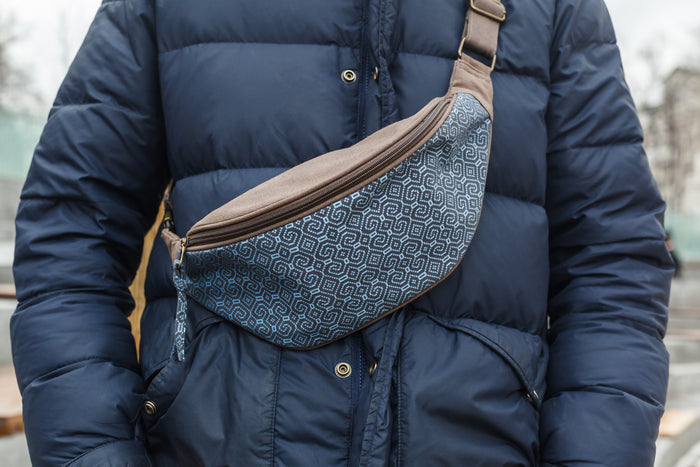 Shipibo-Conibo Lava Grey Fanny Pack - Grey