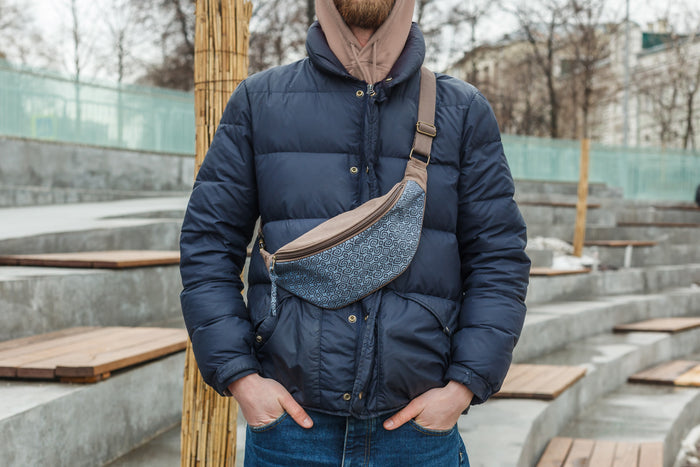 Shipibo-Conibo Lava Grey Fanny Pack - Grey