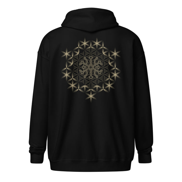 Shipibo Cross Hoodie Choice of Colors — visionary art by Symbolika