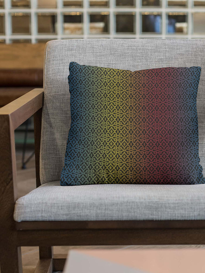 Shipibo Gradient - Square Pillow (M) - symbolika