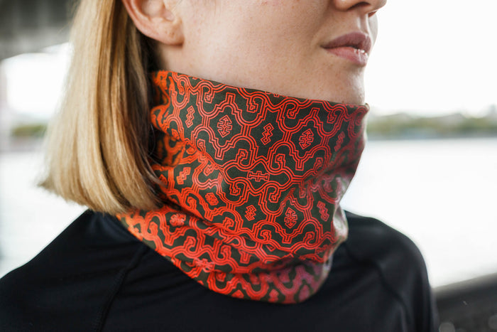 Shipibo Gradient Face Mask - Olive