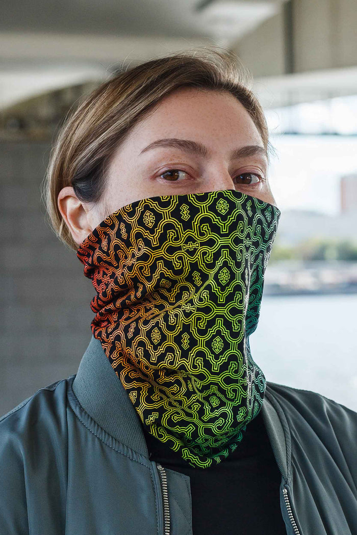 Shipibo Neck Gaiter Black — Image 3 by Symbolika