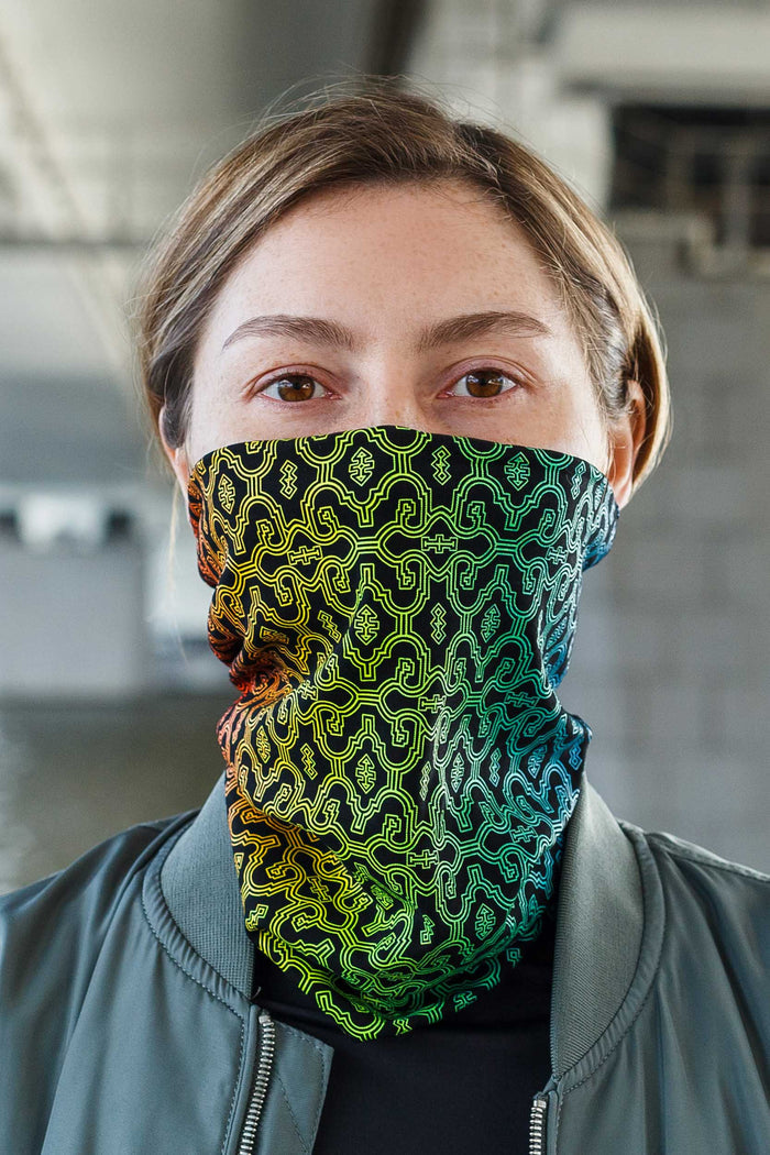 Shipibo Neck Gaiter Black — Image 4 by Symbolika