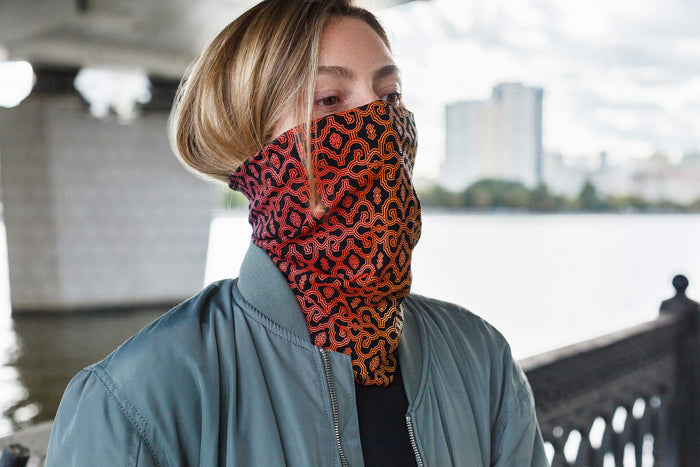 Shipibo Neck Gaiter Black — Image 6 by Symbolika