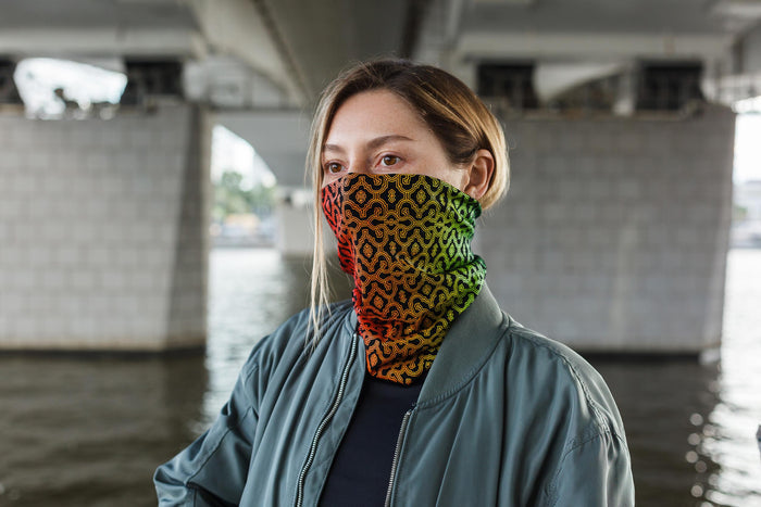 Shipibo Neck Gaiter Black — Image 8 by Symbolika