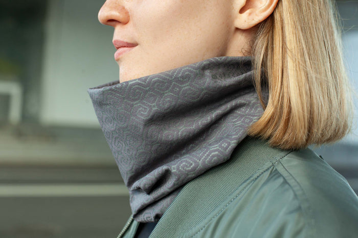 Shipibo Neck Gaiter Grey — Image 6 by Symbolika