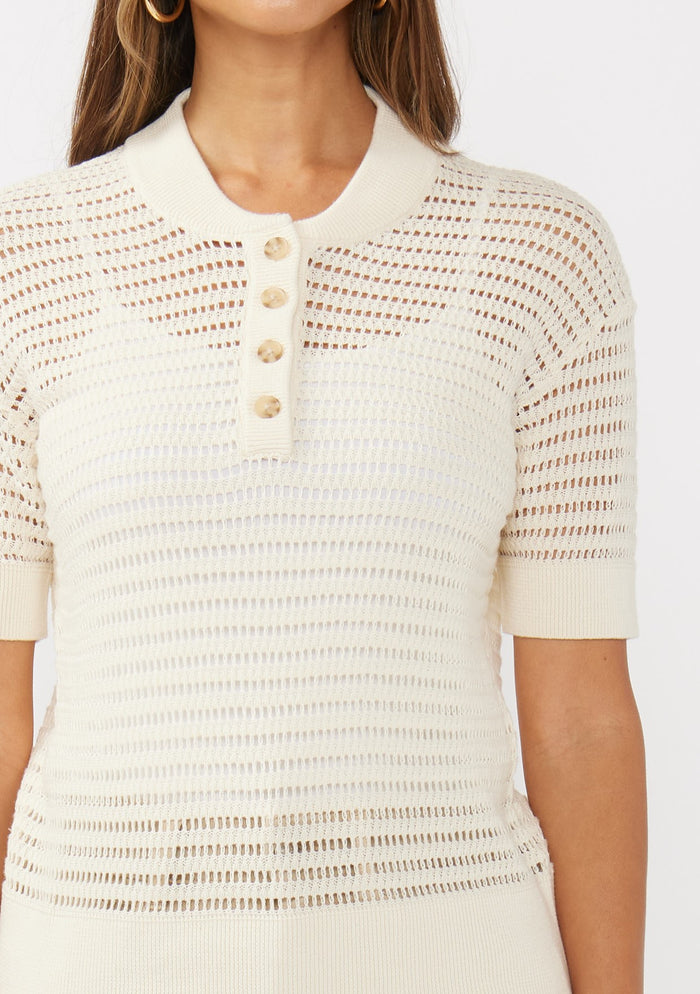 Short Sleeve Henley Top