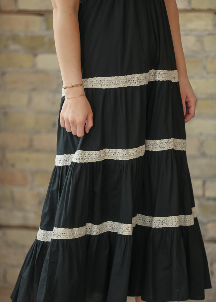 Sleeveless Contrast Stripe Maxi Dress FF Dresses