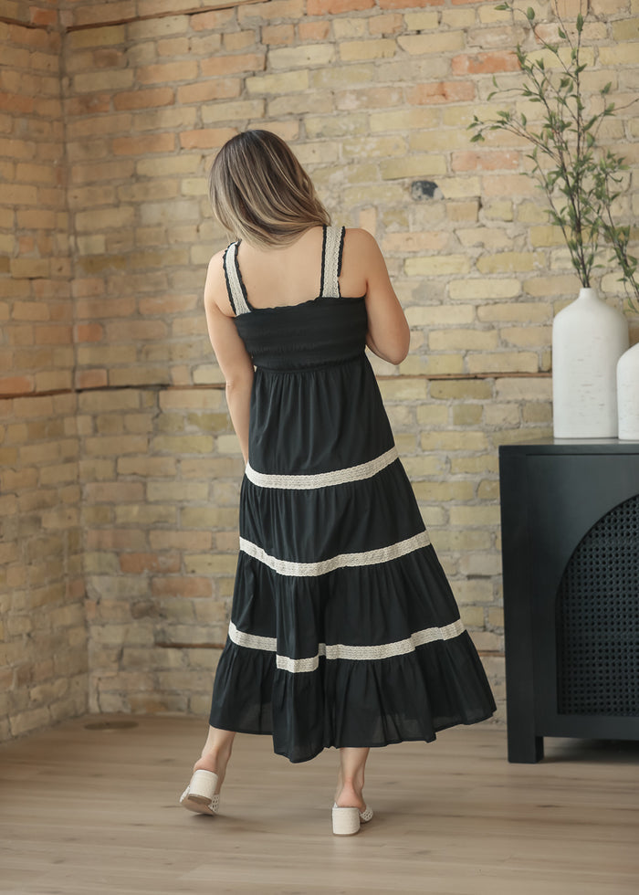 Sleeveless Contrast Stripe Maxi Dress FF Dresses