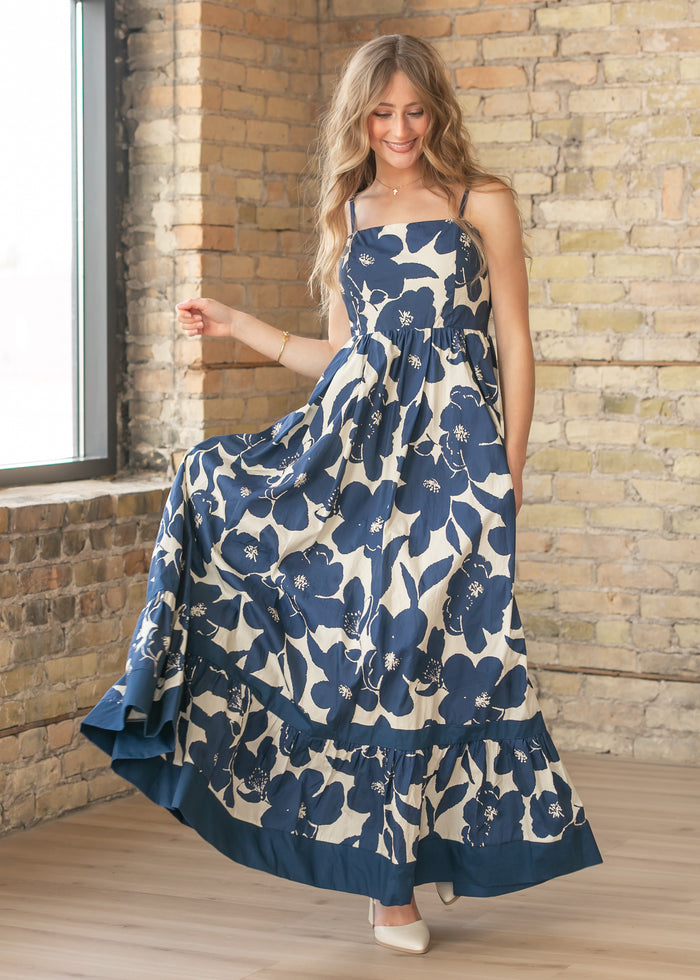 Sleeveless Ruffle Floral Maxi Dress - FINAL SALE FF Dresses