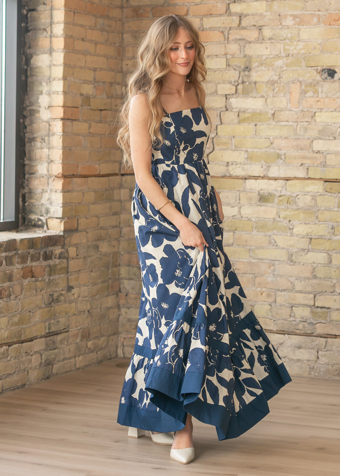 Sleeveless Ruffle Floral Maxi Dress - FINAL SALE FF Dresses