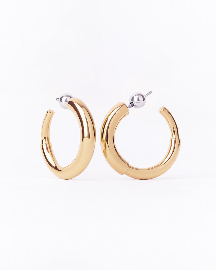 Small Maggie Hoops in Gold