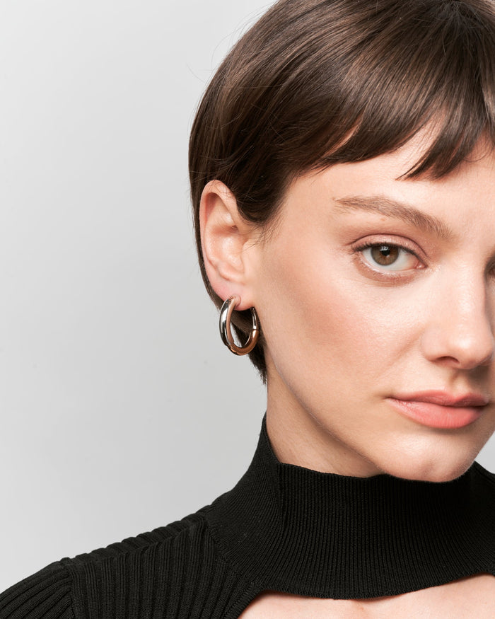 Small Maggie Hoops in Gold