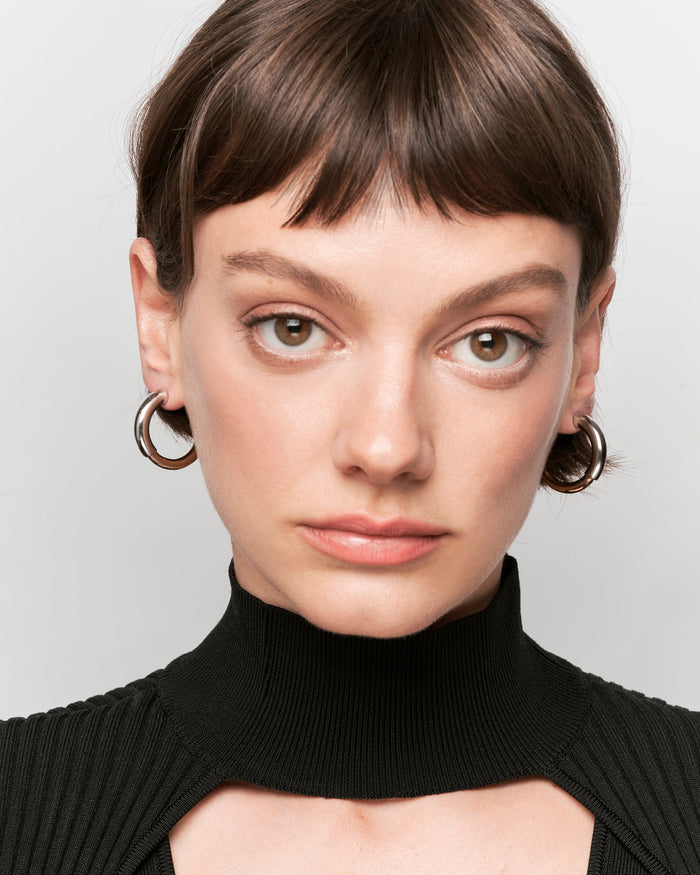 Small Maggie Hoops in Gold