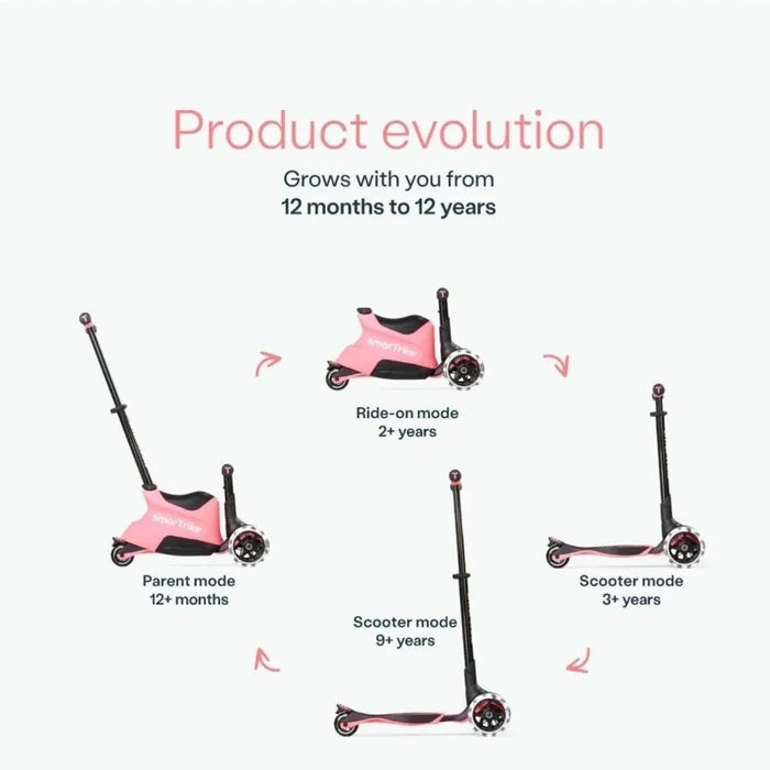 smarTrike Xtend Ride On Scooter Plus - Salmon - ebebek
