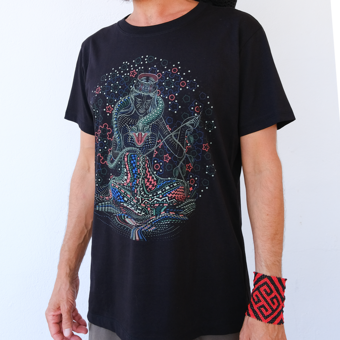 Song Weaving T-Shirt Black — Image 3 by Symbolika