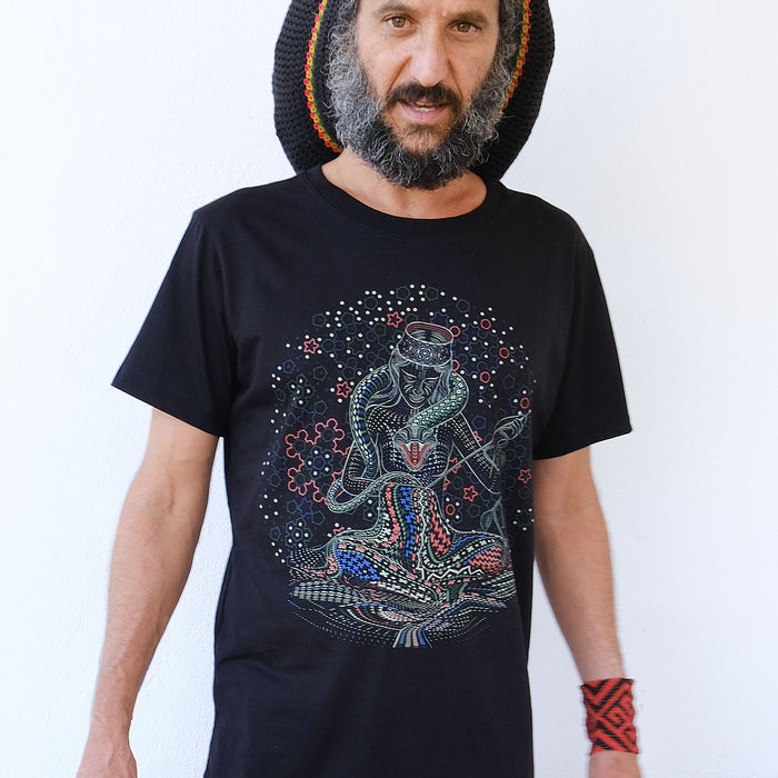 Song Weaving T-Shirt Black — Image 7 by Symbolika