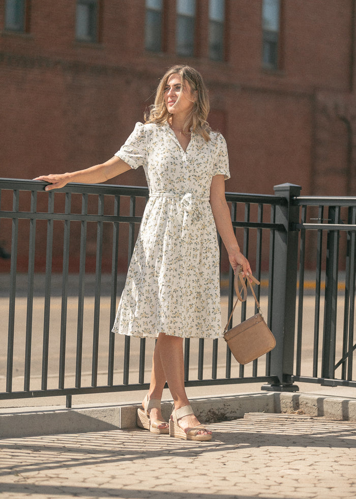 Sorelle Floral Gauze Tiered Dress IC Dresses