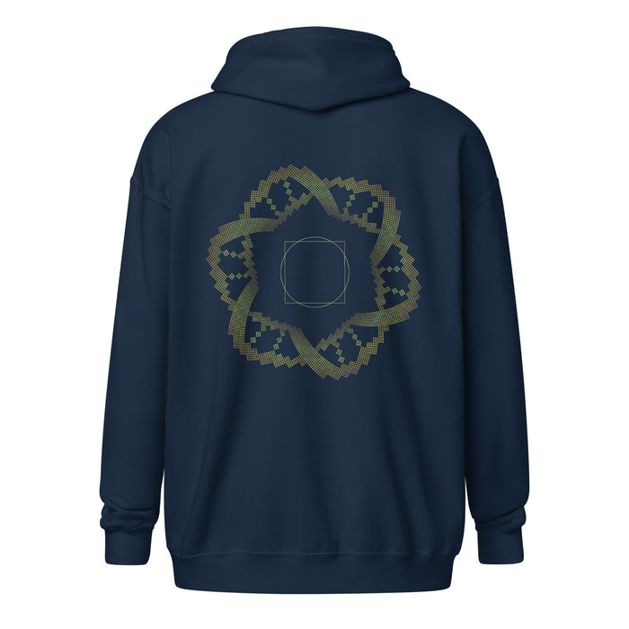 Square in a Circle Hoodie Choice of Colors — visionary art by Symbolika
