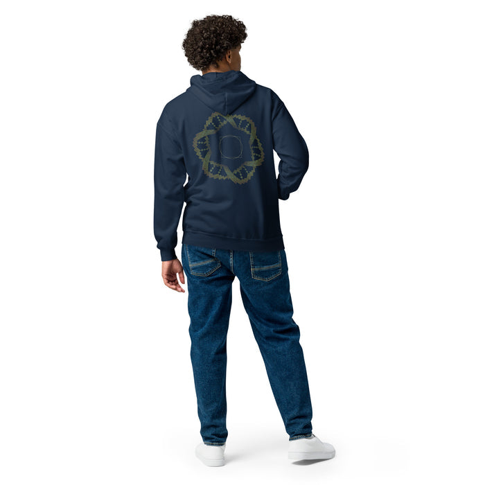 Square in a Circle Hoodie Choice of Colors — Image 4 by Symbolika
