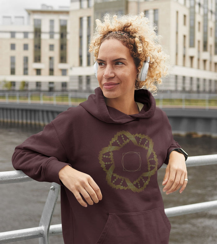 Square in a Circle Hoodie Choice of Colors — Image 4 by Symbolika