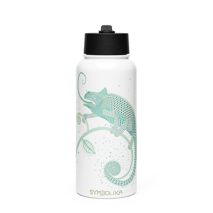 Stainless steel water bottle - Cameleon - symbolika