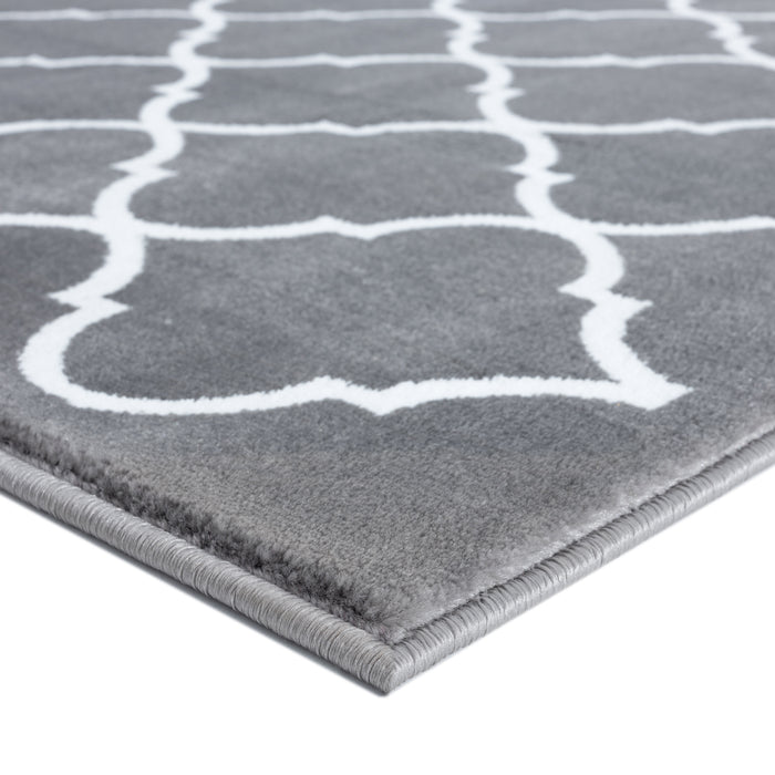Sussexhome Beatrice Perfect Soft Area Rugs | Trellisville - Gray/White