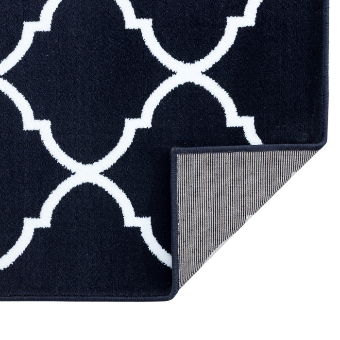 Sussexhome Beatrice Perfect Soft Area Rugs | Trellisville - Navy/White