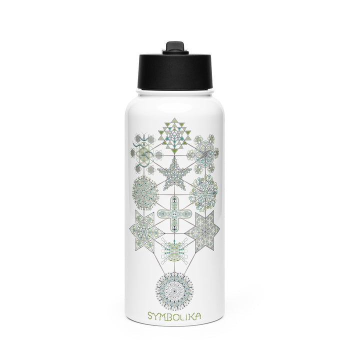 Symbol Tree Water Bottle — visionary art by Symbolika