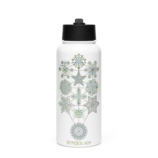 Symbol Tree Water Bottle — visionary art by Symbolika