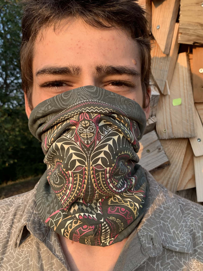 Ta Moko Neck Warmer and Dust Mask - symbolika