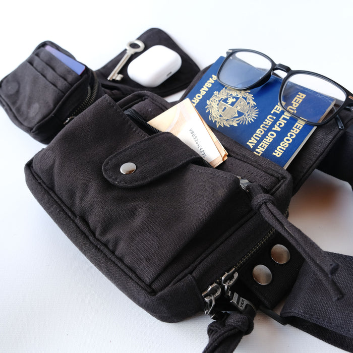 Ta Monkey Belt Bag — Psychedelic Primate Art - Sacred Geometry Design Detail by Symbolika