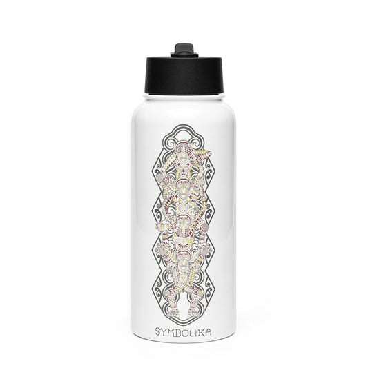 Ta Wise Monkey Water Bottle — visionary art by Symbolika