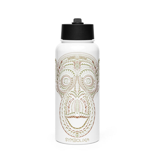 Ta Wise Monkey Water Bottle — visionary art by Symbolika