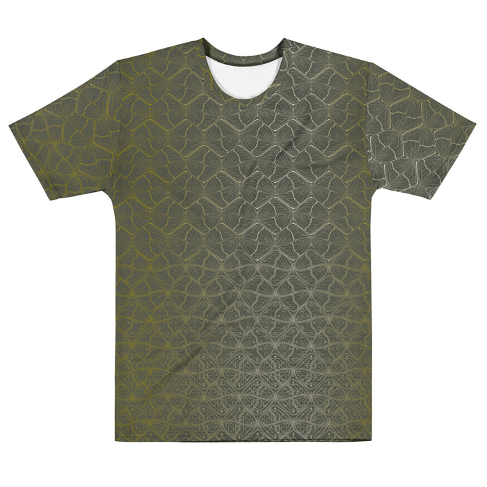 Tessellation Butterfly T-Shirt - Green Mathematical Pattern Design - symbolika