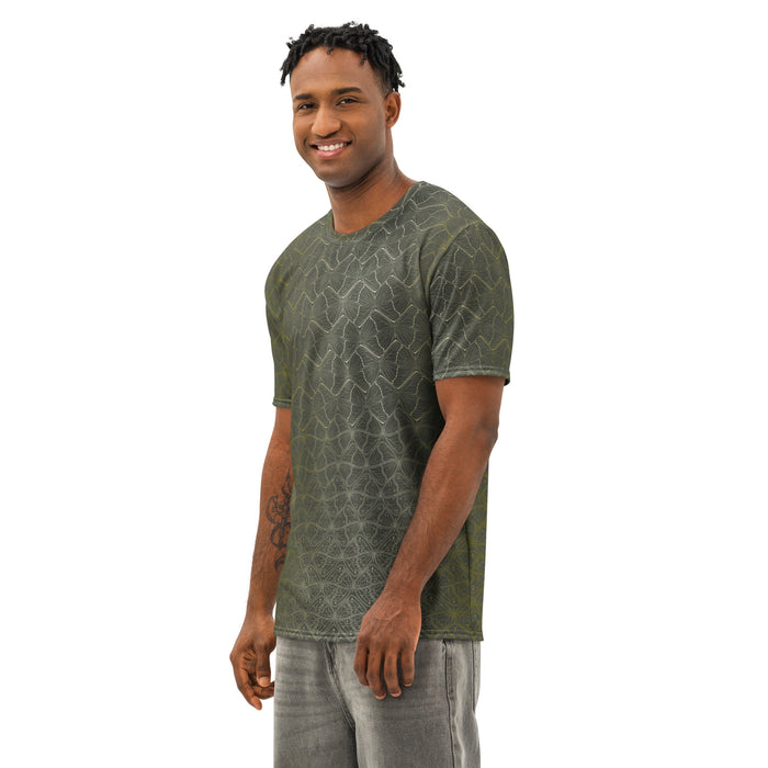 Tessellation Butterfly T-Shirt - Green Mathematical Pattern Design - symbolika
