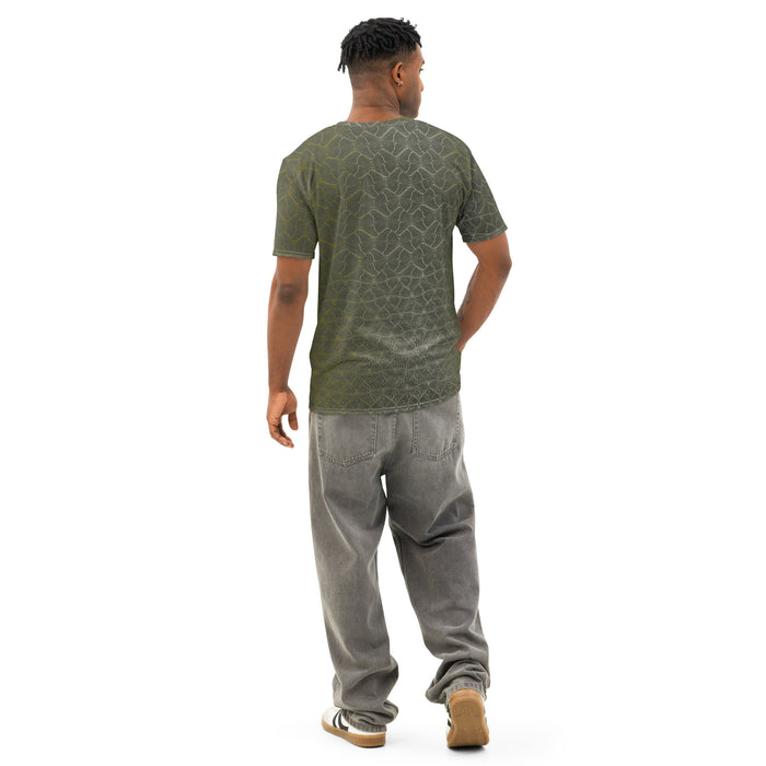 Tessellation Butterfly T-Shirt - Green Mathematical Pattern Design - symbolika