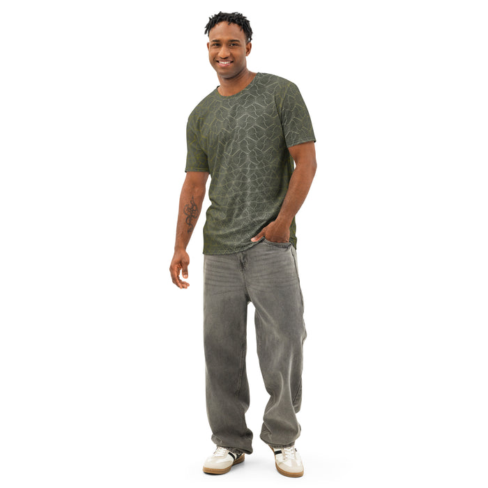 Tessellation Butterfly T-Shirt - Green Mathematical Pattern Design - symbolika
