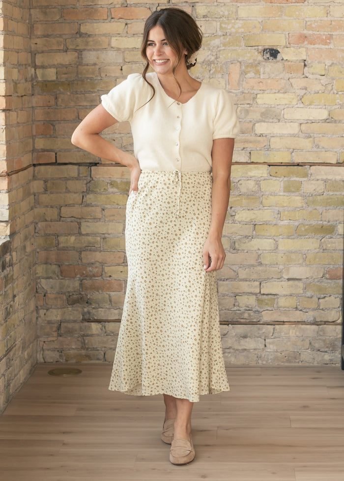 Textured Floral Maxi Skirt FF Skirts