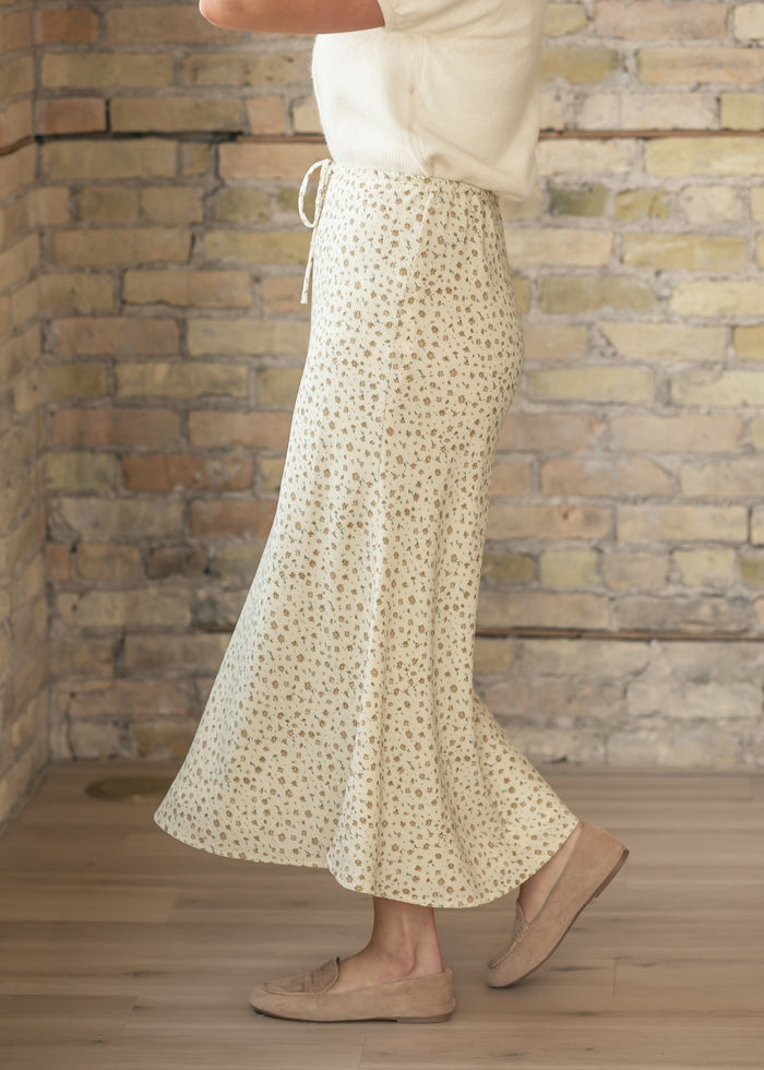 Textured Floral Maxi Skirt FF Skirts