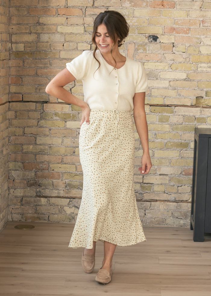 Textured Floral Maxi Skirt FF Skirts
