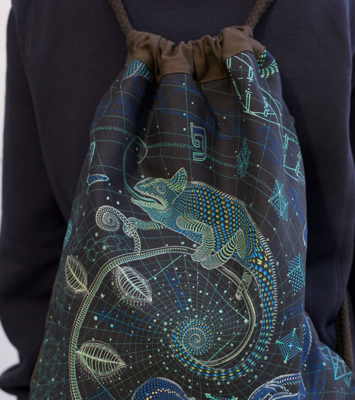 The Blueprint Drawstring Bag - Front View by Symbolika