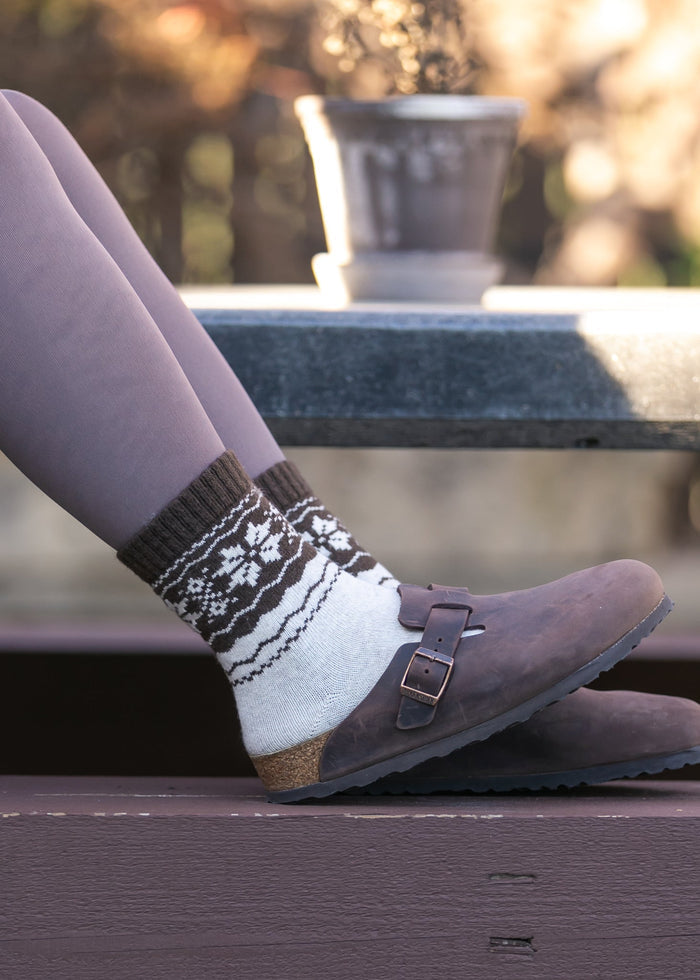 Thick Snowflake Rufia Sock Accessories